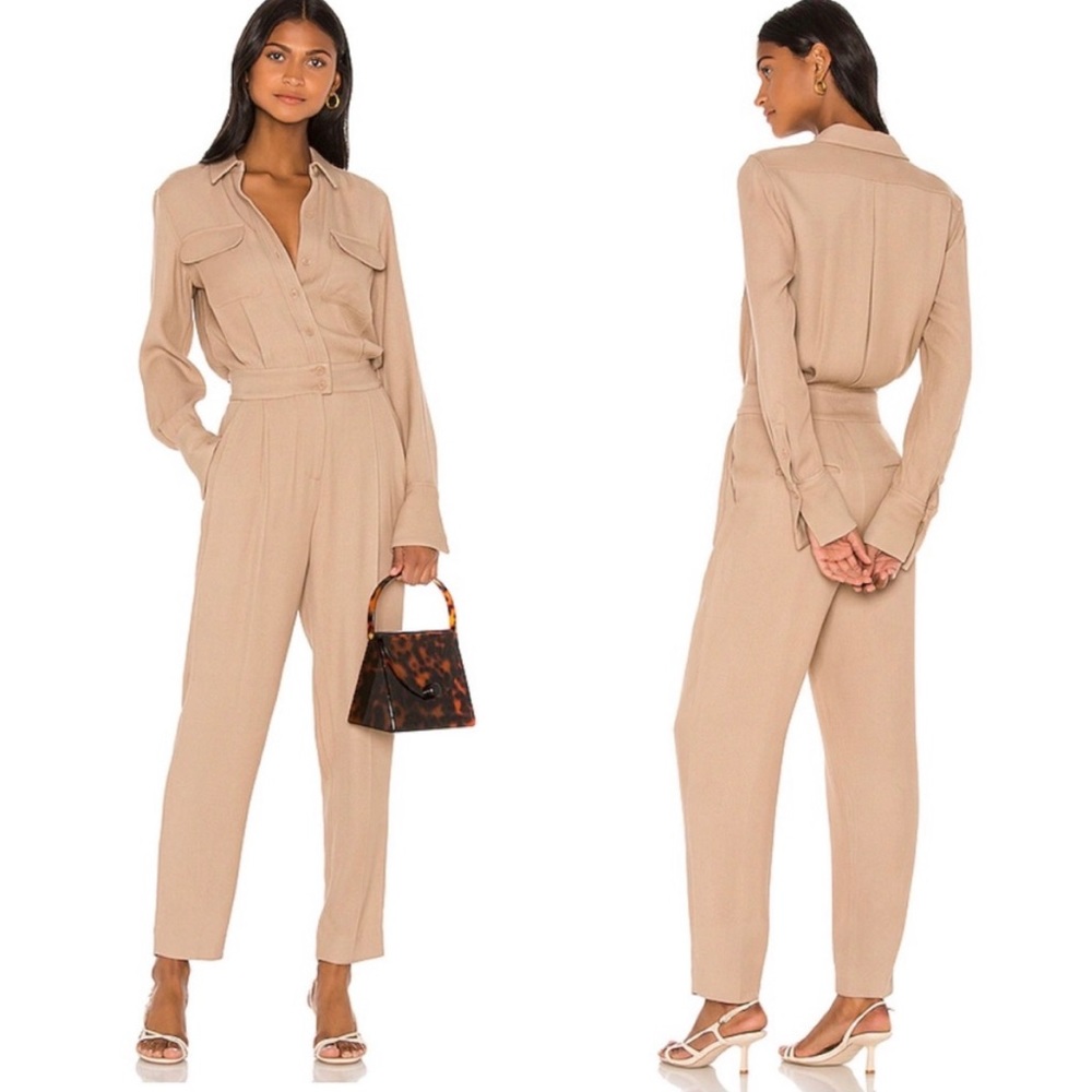 Equipment Trianne Textured Button Up Jumpsuit